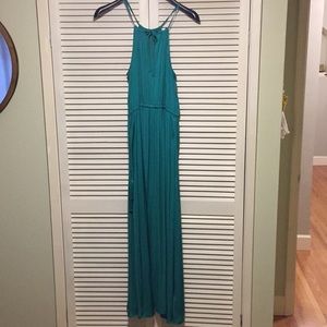 Gorgeous emerald green halter maxi dress